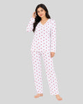 Little Hearts V-Neck Pajama Set