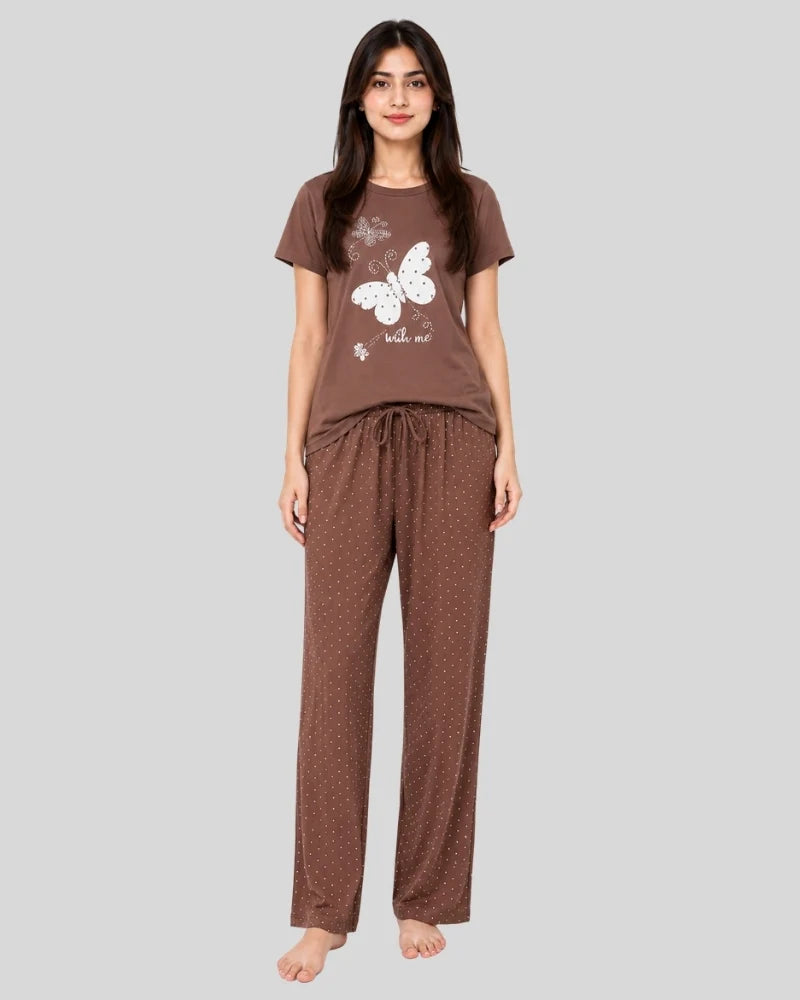 Butterfly Cocoa Pajama Set