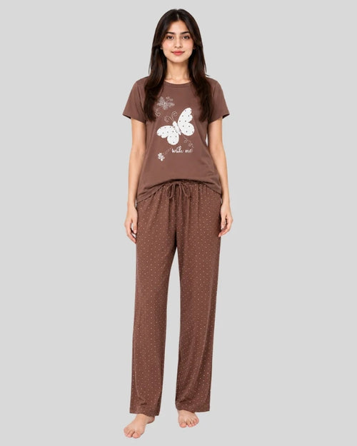 Butterfly Cocoa Pajama Set