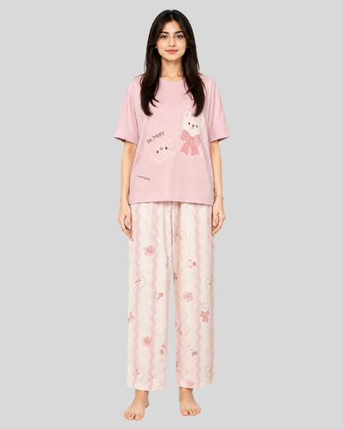 Be Happy Teddy Pajama Set