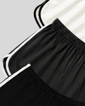 Contrast-Trim Dolphin Shorts (Pack of 3: White, Black, Grey)