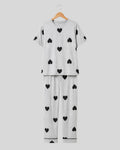 Scattered Hearts Pajama Set
