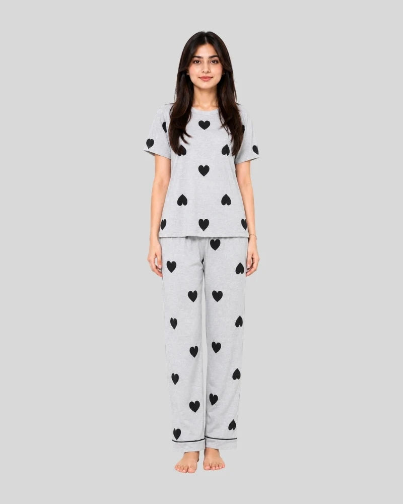 Scattered Hearts Pajama Set