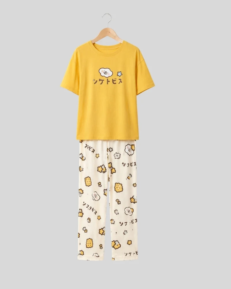 Happy Cloud Biscuit Pajama Set