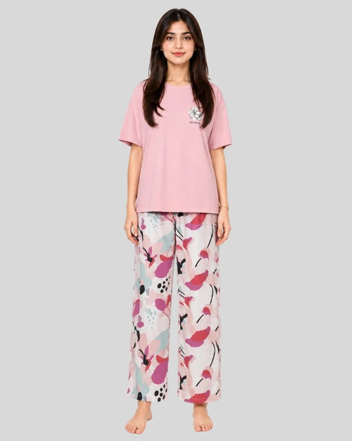 Abstract Floral Pajama Set