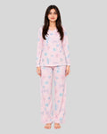 Bow V-Neck Pajama Set