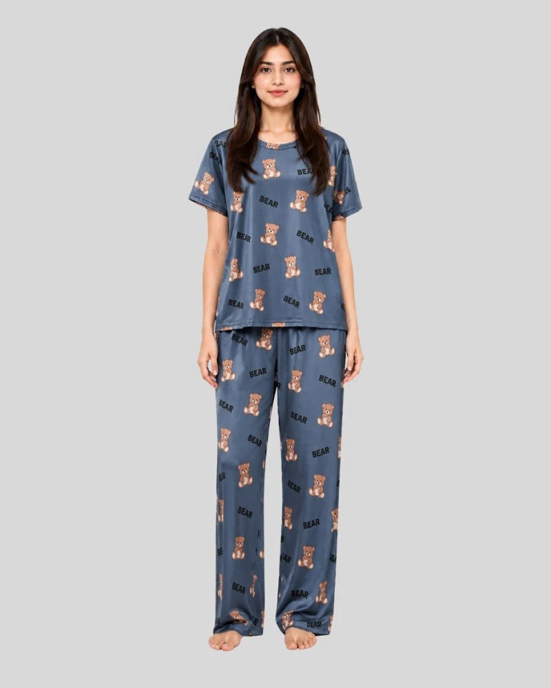 Teddy Bear Print Pajama Set