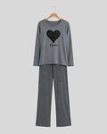 Heart Striped Pajama Set